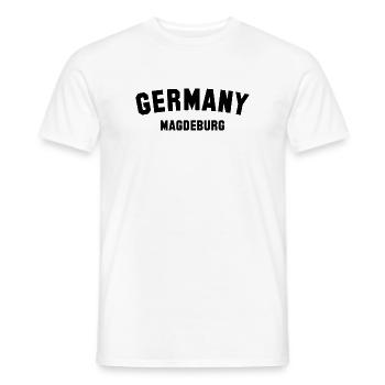 MAGDEBOURG - T-shirt homme - blanc - Devant - AI Model Male 178 dark (178cm)