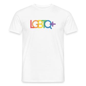 Mois de la fierté - LGBTQ+ - T-shirt homme - blanc - Devant - AI Model Male 178 dark (178cm)