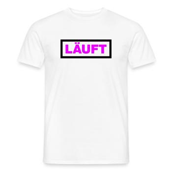 Läuft - Männer T-Shirt - Weiß - Vorne - AI Model Male 178 dark (178cm)
