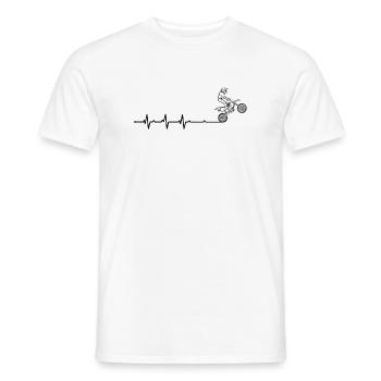 BMX Daredevil Silhouette - Männer T-Shirt - Weiß - Vorne - AI Model Male 178 dark (178cm)