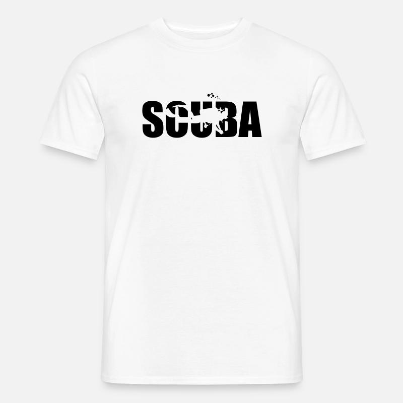 Conception de plongée pour les amateurs de plongée - T-shirt homme - blanc