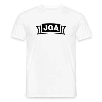 Bachelor Party Emblem / Logo - Men's T-Shirt - white - Front - AI Model Male 178 dark (178cm)