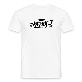 Graffiti Tag HipHop Simple 01 1C - T-shirt homme - blanc - Devant - AI Model Male 178 dark (178cm)