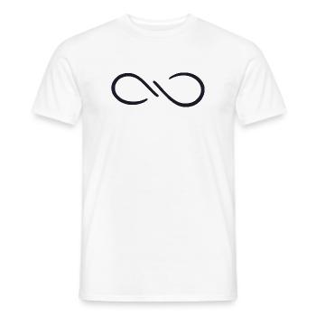 Unendlichkeitszeichen simpel - Männer T-Shirt - Weiß - Vorne - AI Model Male 178 dark (178cm)