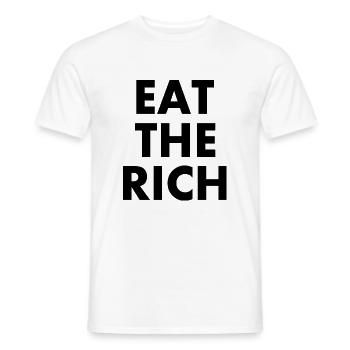 Eat the rich - Männer T-Shirt - Weiß - Vorne - AI Model Male 178 dark (178cm)
