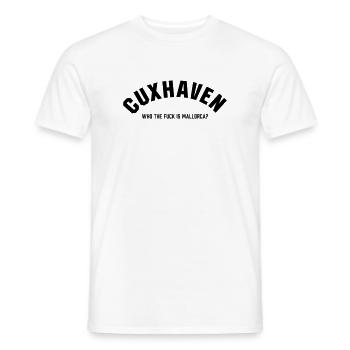 Cuxhaven who the fuck is Mallorca - Männer T-Shirt - Weiß - Vorne - AI Model Male 178 dark (178cm)
