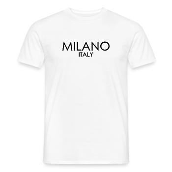Milano Italy - Italia - Italien - Mailand - Männer T-Shirt - Weiß - Vorne - AI Model Male 178 dark (178cm)