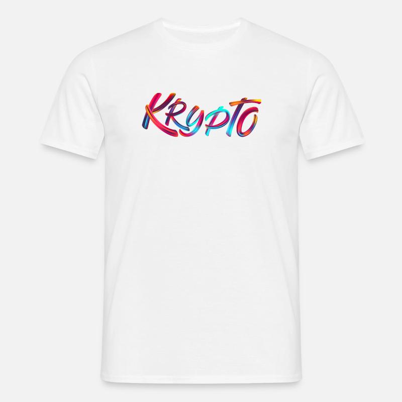Krypto / Crypto - Männer T-Shirt - Weiß