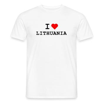 Ich liebe Litauen - I love Lithuania - Männer T-Shirt - Weiß - Vorne - AI Model Male 178 dark (178cm)