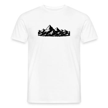 Montagnes Symbole des Alpes - T-shirt homme - blanc - Devant - AI Model Male 178 dark (178cm)