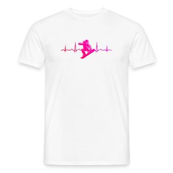 Message de snowboard clair - T-shirt homme - blanc - Devant - AI Model Male 178 dark (178cm)