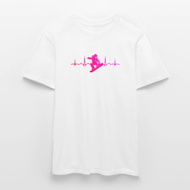 Message de snowboard clair T-shirt homme