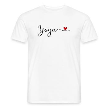 Yoga - Männer T-Shirt - Weiß - Vorne - AI Model Male 178 dark (178cm)