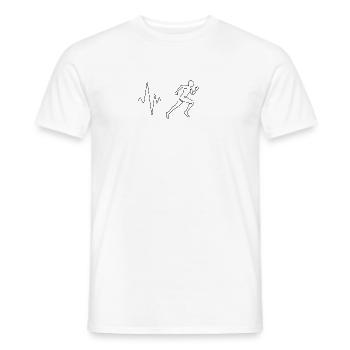 Running Heartbeat Pulse Minimalist Design - T-shirt homme - blanc - Devant - AI Model Male 178 dark (178cm)