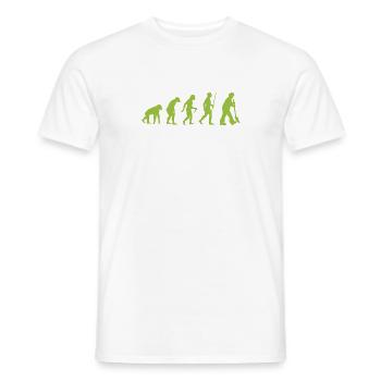 Évolution - de l’homme préhistorique à l’amoureux des jardins - T-shirt homme - blanc - Devant - AI Model Male 178 dark (178cm)