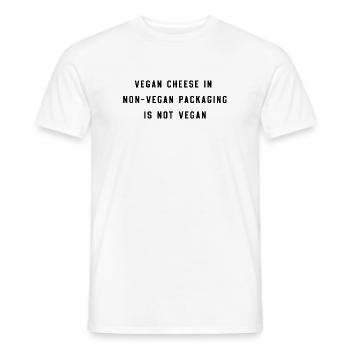 VEGAN CHEESE - Männer T-Shirt - Weiß - Vorne - AI Model Male 178 dark (178cm)