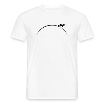 airplane - Men's T-Shirt - white - Front - AI Model Male 178 dark (178cm)