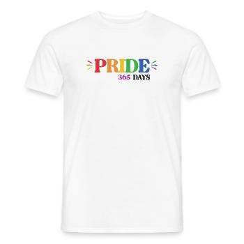 LGBT-Pride-Monat – Pride 365 Tage - Männer T-Shirt - Weiß - Vorne - AI Model Male 178 dark (178cm)