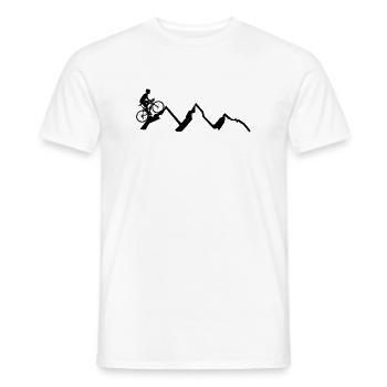 Fahrrad Radsport Berg Mountainbike - Männer T-Shirt - Weiß - Vorne - AI Model Male 178 dark (178cm)