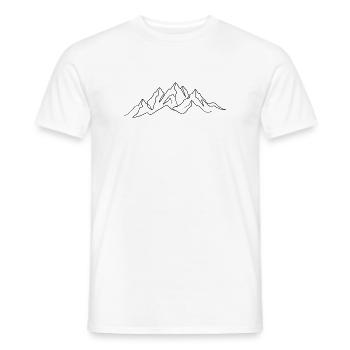 Gebirge - Männer T-Shirt - Weiß - Vorne - AI Model Male 178 dark (178cm)