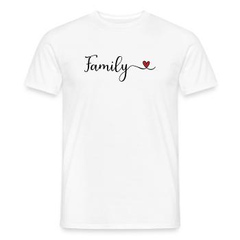 Family Heart - Men's T-Shirt - white - Front - AI Model Male 178 dark (178cm)