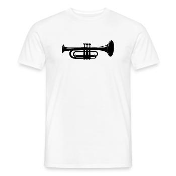 trumpet - Men's T-Shirt - white - Front - AI Model Male 178 dark (178cm)