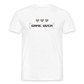 Game Over - Game Over - Men's T-Shirt - white - Front - AI Model Male 178 dark (178cm)