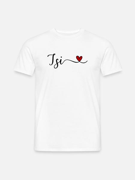 Isi mit Herz - Männer T-Shirt - Weiß