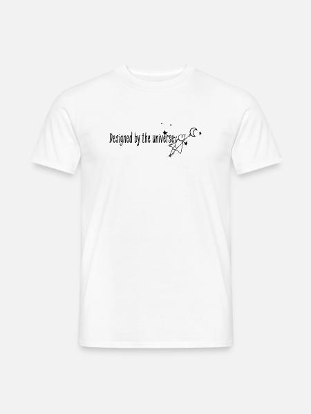 designed by the universe - Männer T-Shirt - Weiß