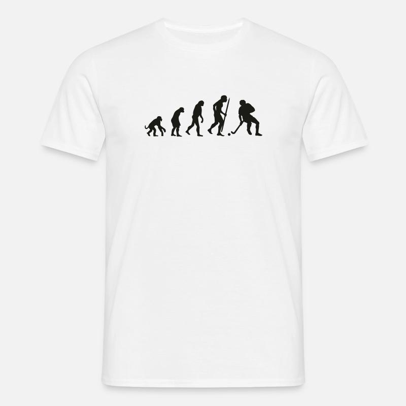 Evolution der Feldhockey - Männer T-Shirt - Weiß
