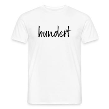 100 hundert Jubiläum Jahrestag Geburtstag Geschenk - Männer T-Shirt - Weiß - Vorne - AI Model Male 178 dark (178cm)