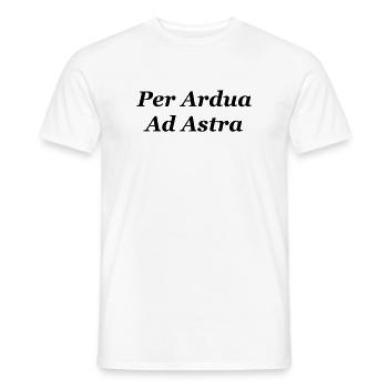 Cool Quote in Latin - Per Ardua Ad Astra - Men's T-Shirt - white - Front - AI Model Male 178 dark (178cm)