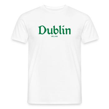 DUBLIN Irland Ireland - Männer T-Shirt - Weiß - Vorne - AI Model Male 178 dark (178cm)