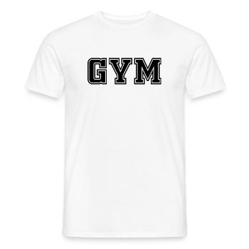 GYM Workout Muskeltraining Fitness - Männer T-Shirt - Weiß - Vorne - AI Model Male 178 dark (178cm)