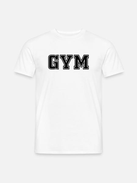 GYM Workout Muskeltraining Fitness - Männer T-Shirt - Weiß