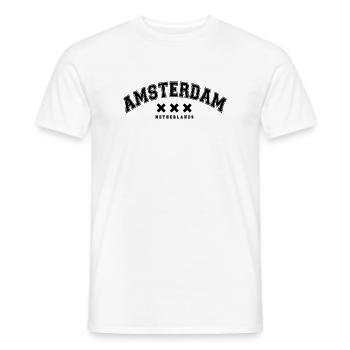 Amsterdam Nederland - Männer T-Shirt - Weiß - Vorne - AI Model Male 178 dark (178cm)