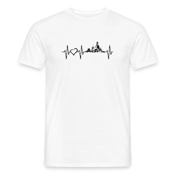 Dresden Herz Herzschlag Symbol Icon Liebe Stadt - Männer T-Shirt - Weiß - Vorne - AI Model Male 178 dark (178cm)