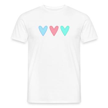 COEUR. MERCI. MAÎTRESSE. MAÎTRE. MERCI MAÎTRESSE. - T-shirt homme - blanc - Devant - AI Model Male 178 dark (178cm)