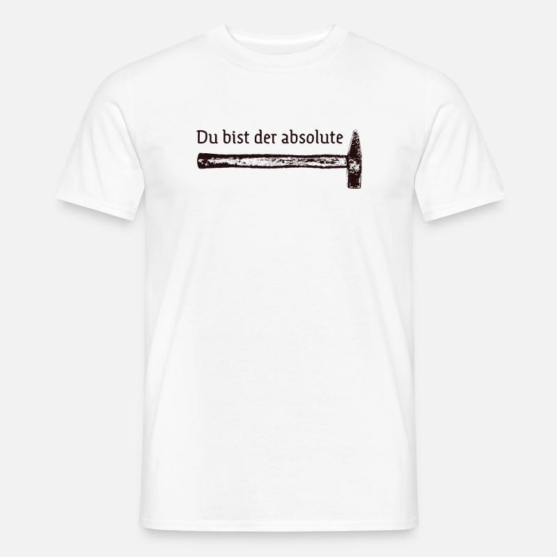 Du bist der absolute Hammer - Männer T-Shirt - Weiß