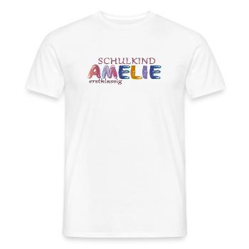 Schulkind Amelie Schule - Männer T-Shirt - Weiß - Vorne - AI Model Male 178 dark (178cm)