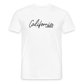 Abstract Natural Landscape Motif - Men's T-Shirt - white - Front - AI Model Male 178 dark (178cm)