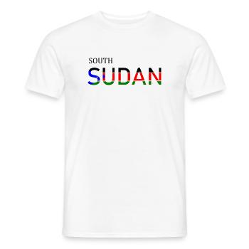 Abstract Design with Colorful Geometric Patterns - Men's T-Shirt - white - Front - AI Model Male 178 dark (178cm)
