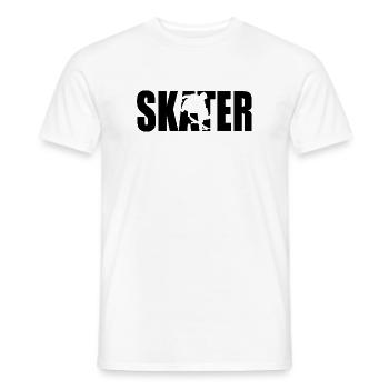Classic Skater Design – Simple & Casual - Men's T-Shirt - white - Front - AI Model Male 178 dark (178cm)