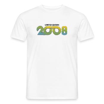Edition Limitée 2008 Rétro - T-shirt homme - blanc - Devant - AI Model Male 178 dark (178cm)