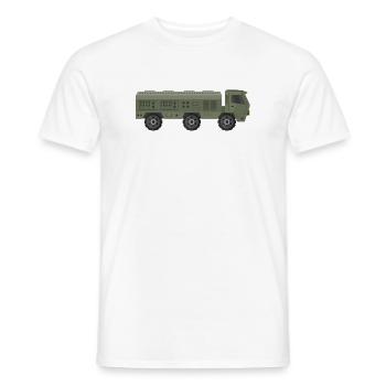 Militär-LKW - Männer T-Shirt - Weiß - Vorne - AI Model Male 178 dark (178cm)