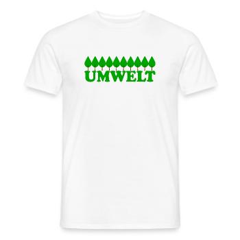 Environment - Men's T-Shirt - white - Front - AI Model Male 178 dark (178cm)