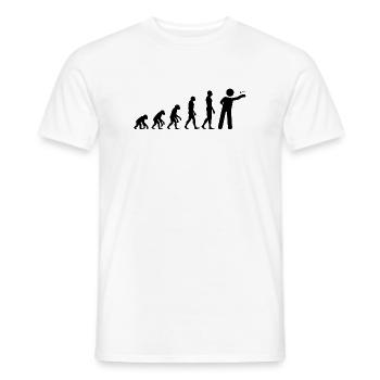 Évolution des fléchettes, forme finale, cent quatre-vingts - T-shirt homme - blanc - Devant - AI Model Male 178 dark (178cm)