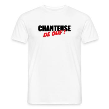 Chanteuse de ouf ! – talent fou voix scène énergie - T-shirt homme - blanc - Devant - AI Model Male 178 dark (178cm)