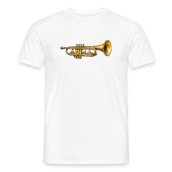 Golden Trumpet Jazz Flair - Men's T-Shirt - white - Front - AI Model Male 178 dark (178cm)