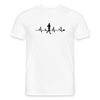 Faire du jogging - T-shirt homme - blanc - Devant - AI Model Male 178 dark (178cm)